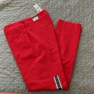 Express Red Ankle Columnist Slacks